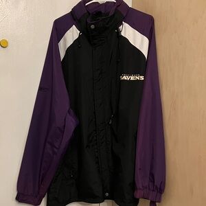 Baltimore Ravens Purple and Black NFL Reebok Double Layer Jacket
